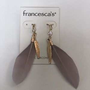 Francesca’s Feather Earrings